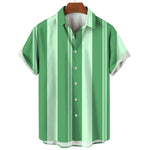 Striped Short-Sleeve Summer Shirt