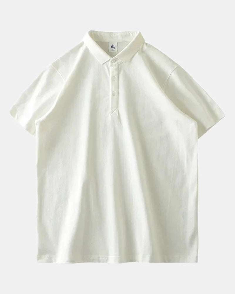 Men's Cotton Polo Shirt in White
