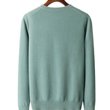Wool Sweater with V-Neckline