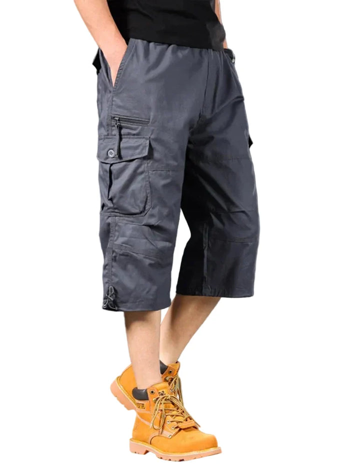 Long Cotton Cargo Shorts