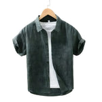 Linen Shirt with Short Sleeves
