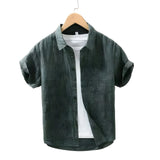 Linen Shirt with Short Sleeves