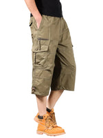 Long Cotton Cargo Shorts