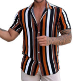 Striped Short-Sleeve Summer Shirt