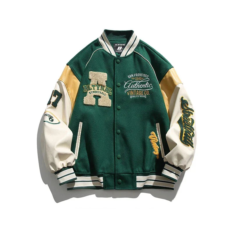 Men's Baseball Jacket Green