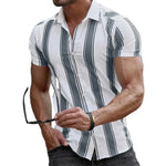 Striped Short-Sleeve Summer Shirt