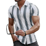 Striped Short-Sleeve Summer Shirt