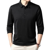 Elegant Long-Sleeve Polo Shirt