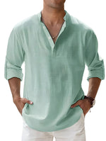 Piotr - Breathable Linen Men's Shirt