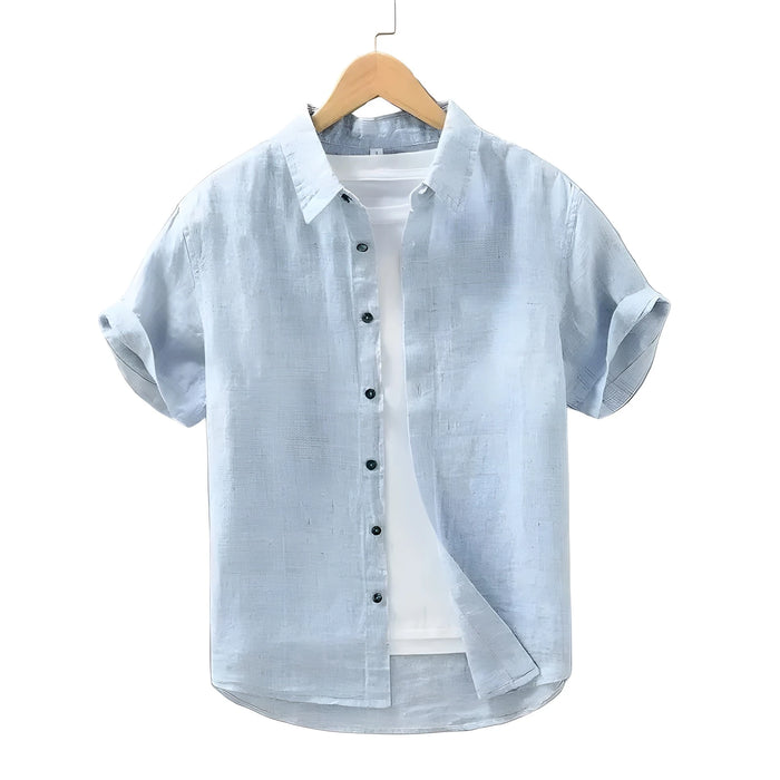 Linen Shirt with Short Sleeves