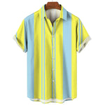 Striped Short-Sleeve Summer Shirt