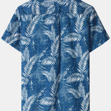 Hawaiian Casual Short-Sleeve Pockets Shirts, Tropical Print