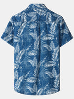 Hawaiian Casual Short-Sleeve Pockets Shirts, Tropical Print