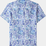 Hawaiian Geometric Floral Print Summer Shirt