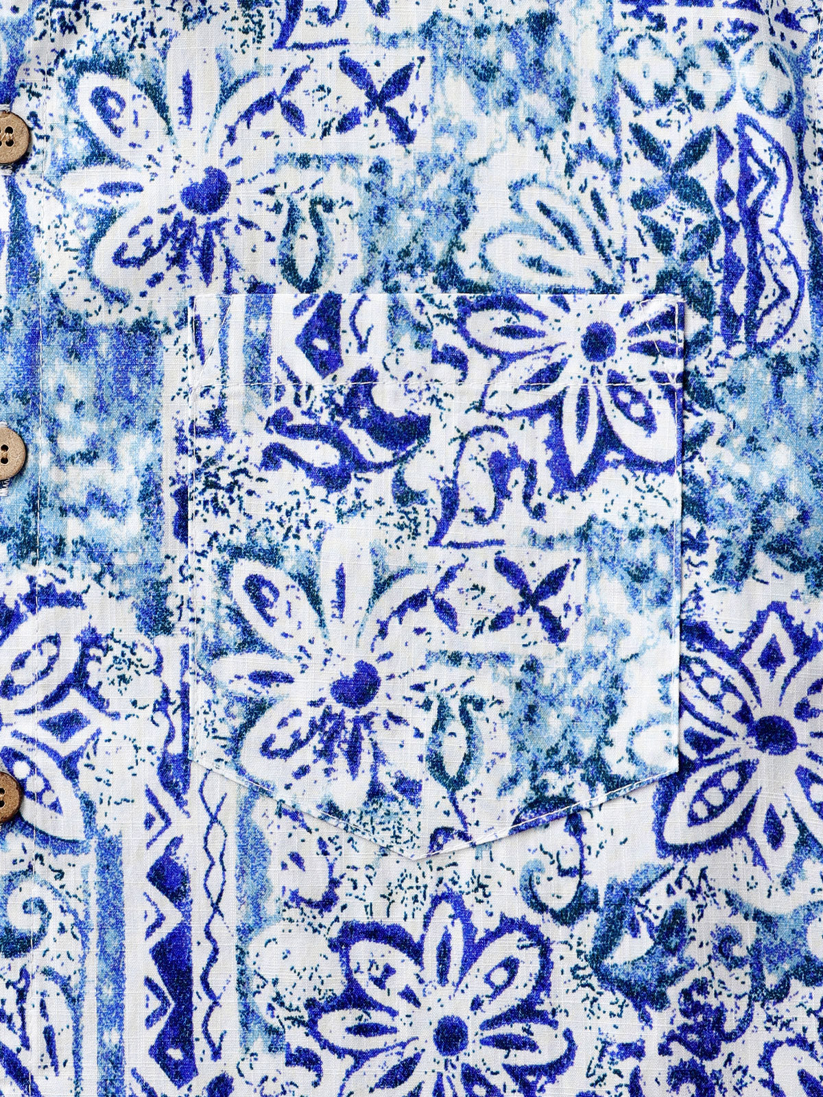 Hawaiian Geometric Floral Print Summer Shirt