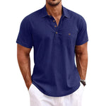 Linen polo shirt
