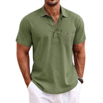 Linen polo shirt