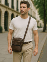 Tobias™ - Leather Crossover Bag