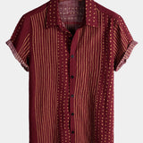Striped Short-Sleeve Breathable Shirts
