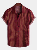 Striped Short-Sleeve Breathable Shirts