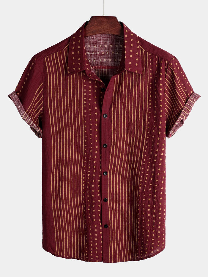 Striped Short-Sleeve Breathable Shirts