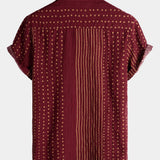 Striped Short-Sleeve Breathable Shirts