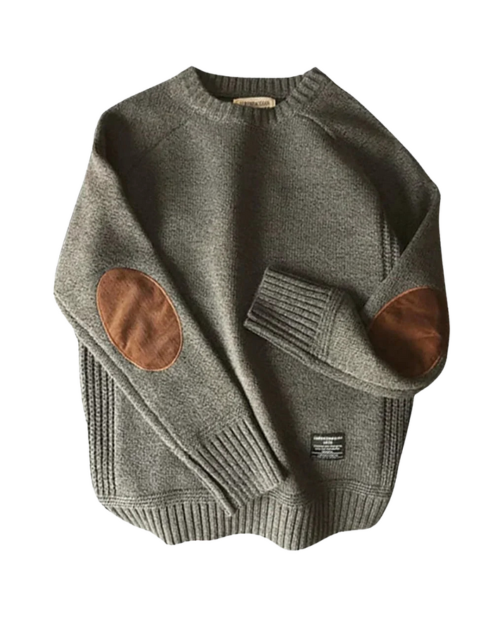 Men's Sweater, Navy and Brown