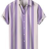 Striped Short-Sleeve Summer Shirt