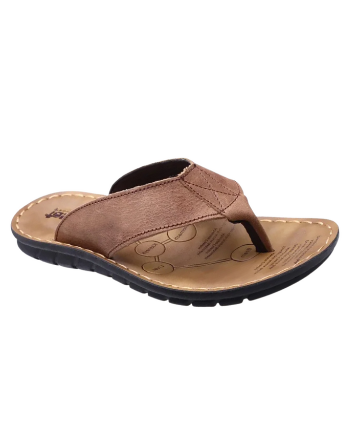 Men's Leather Sandals, Khaki and Black