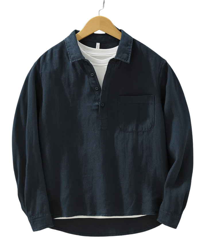 Men's Sweater, White and Navy