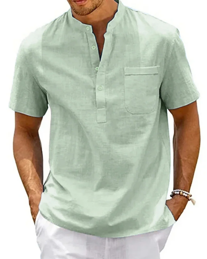 Cotton-Linen Men's Linen Shirt, Elegant