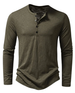 Cotton Long-Sleeve Polo Shirt