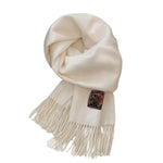 Marais Cashmere Merino Scarf for Men - White