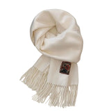 Marais Cashmere Merino Scarf for Men - White