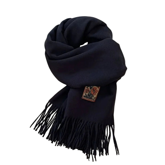 Marais Cashmere and Merino Scarf for Men - Black
