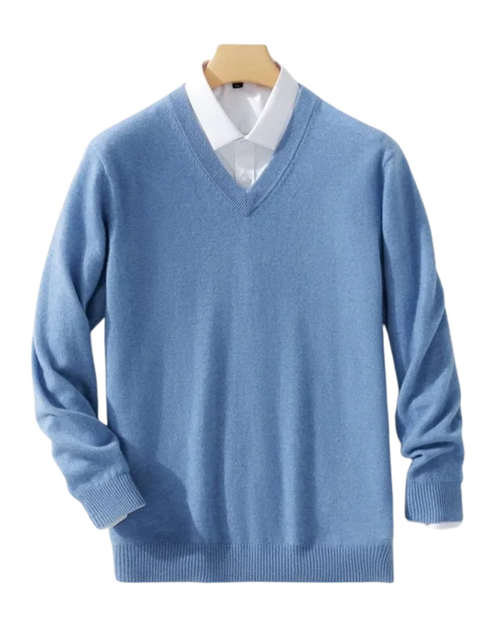 Men's Cashmere Sweater, V-Neck