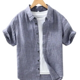 Linen Shirt with Short Sleeves