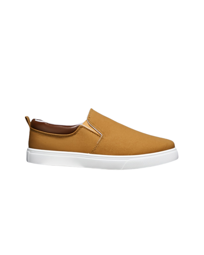 Men's Shoes, Slip-On, Khaki and Gray