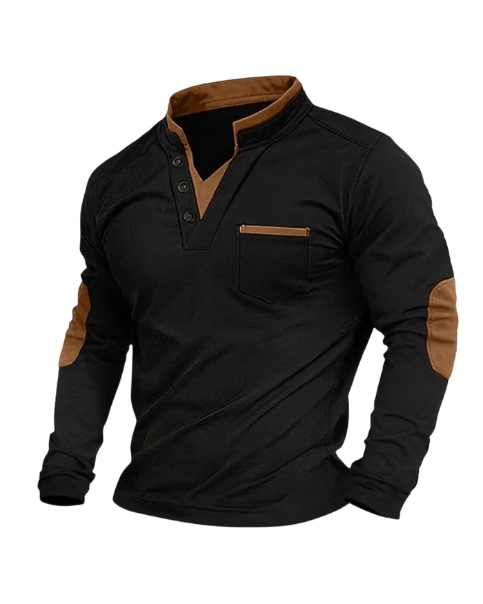 Men's Sweater, V-Neck, Gray and Green