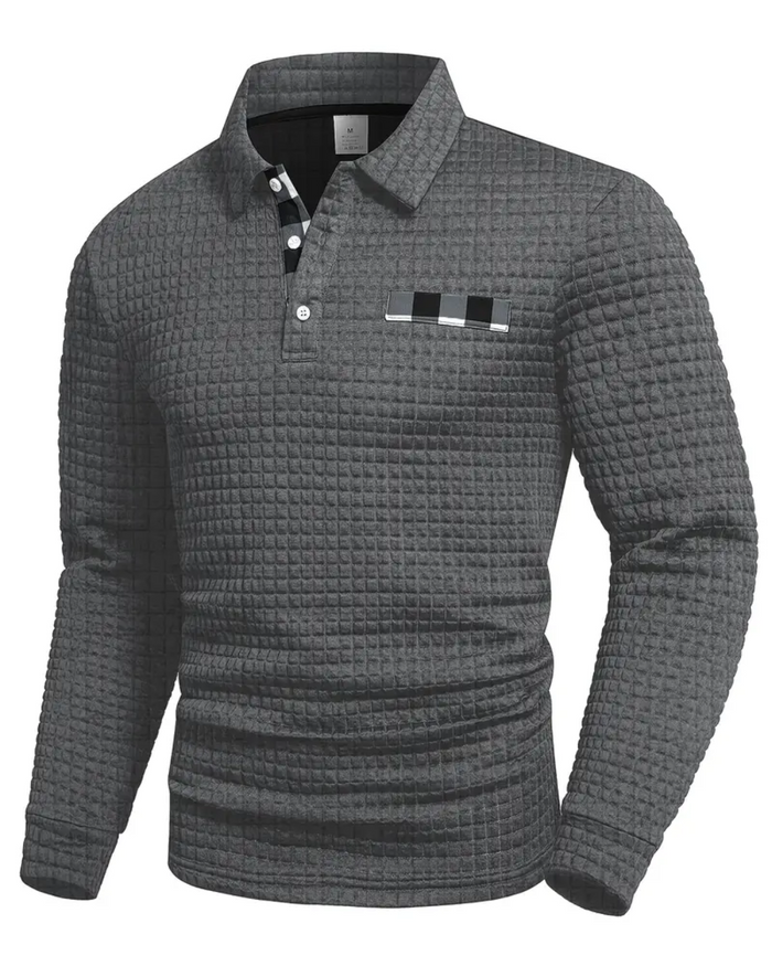 Fish Men's Knit Polo Shirt, Braid