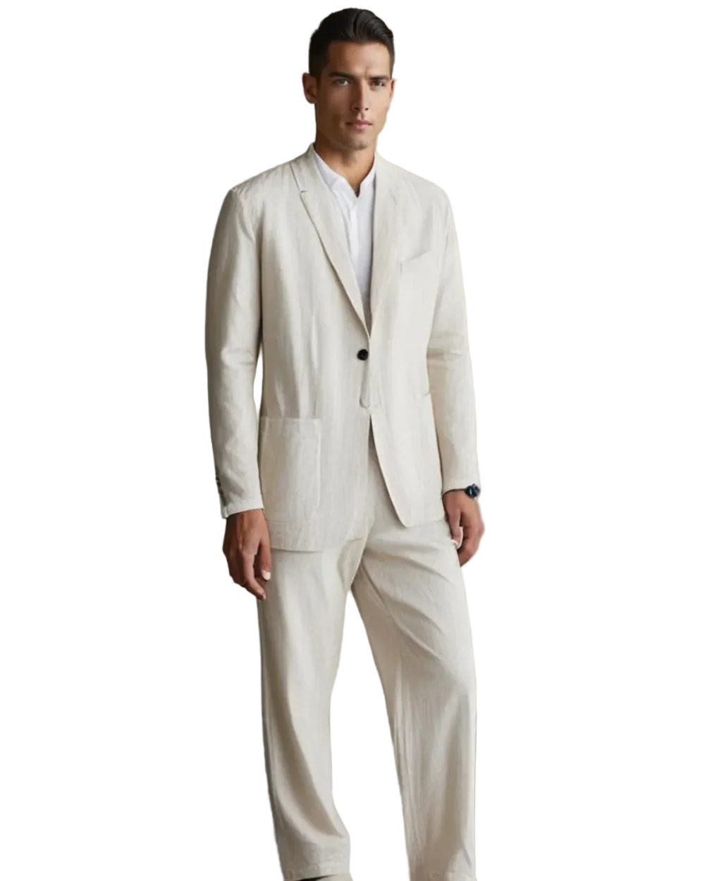 Mariusz - Elegant Linen Set Beige
