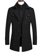 Double Collar Wool Coat