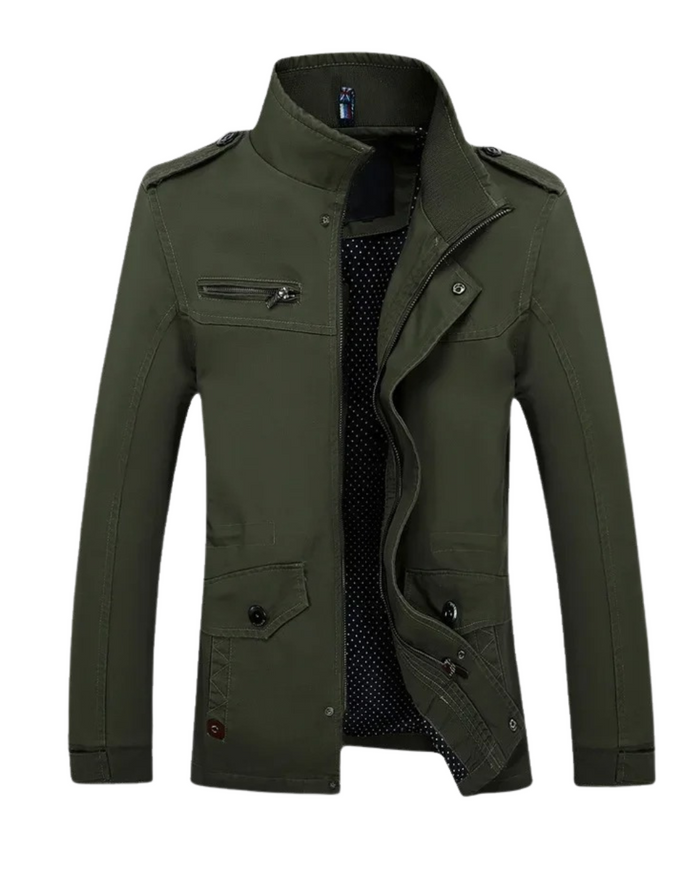 Men's Cotton Jacket, Black and Green
