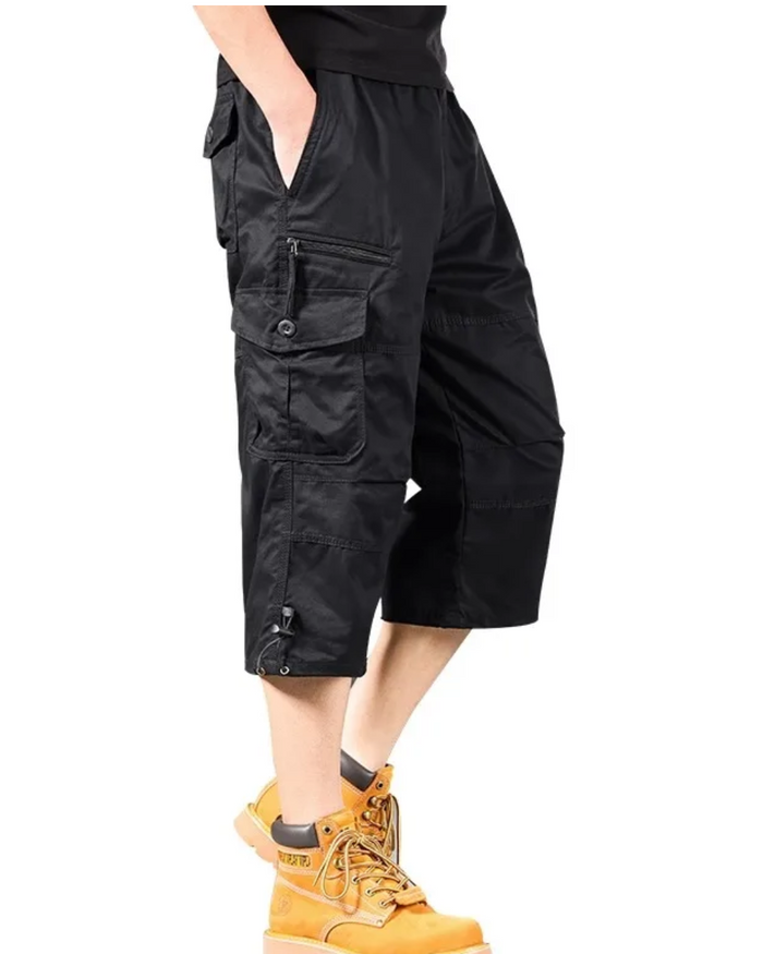 Men's Cotton Shorts, Long Cargo