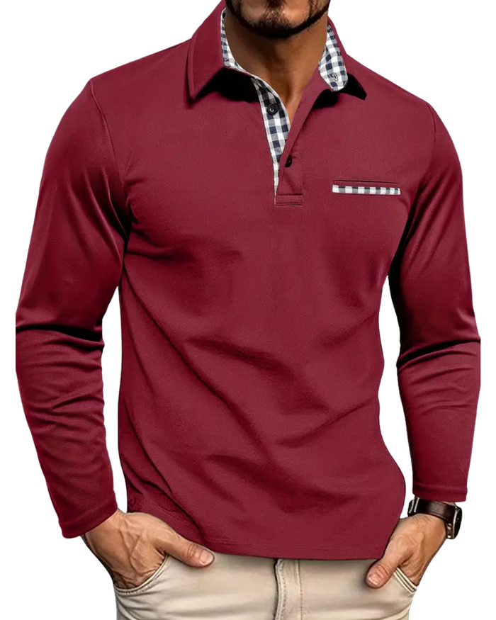 Men's Polo Shirt, Long Sleeve