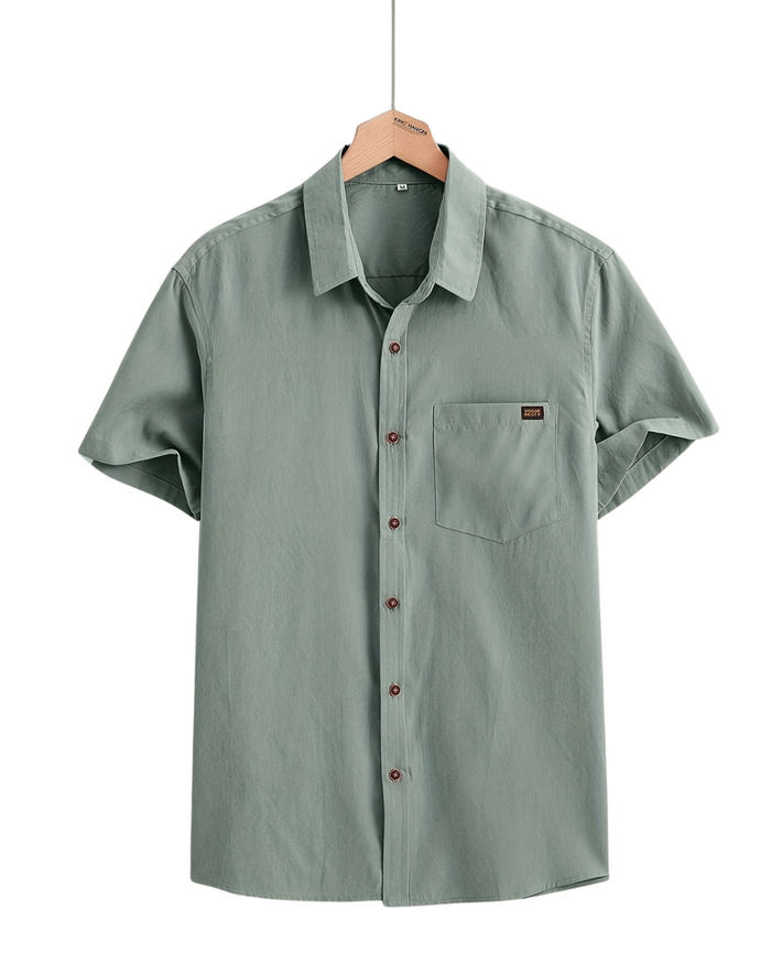 Men's Cotton Shirt, Short Sleeve