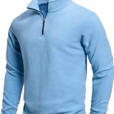 Zip-Up Long-Sleeve Sweater