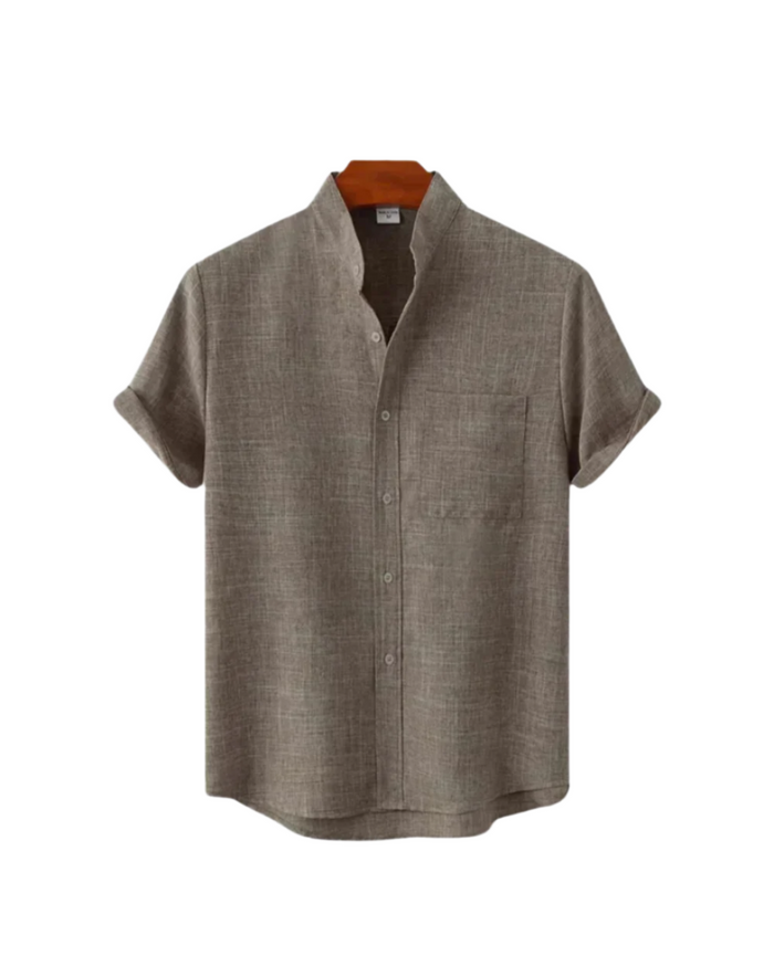 Venice Men's Linen Shirt, Short Sleeve