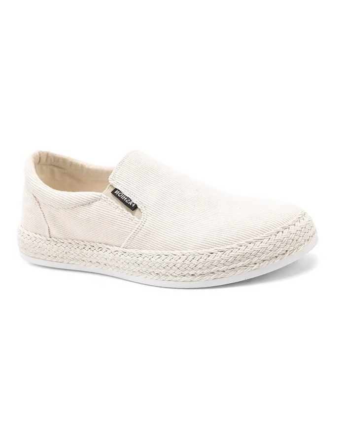 Men's Canvas Shoes, Slip-On, Beige