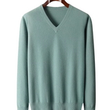 Wool Sweater with V-Neckline